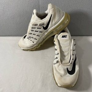 Nike Air Max Athletic Running Sneakers Shoes White Womens 9 *No Insoles Laces